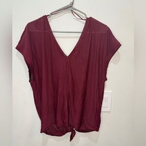 Lululemon Ahead By Miles Short Sleeve in Ruby Wine